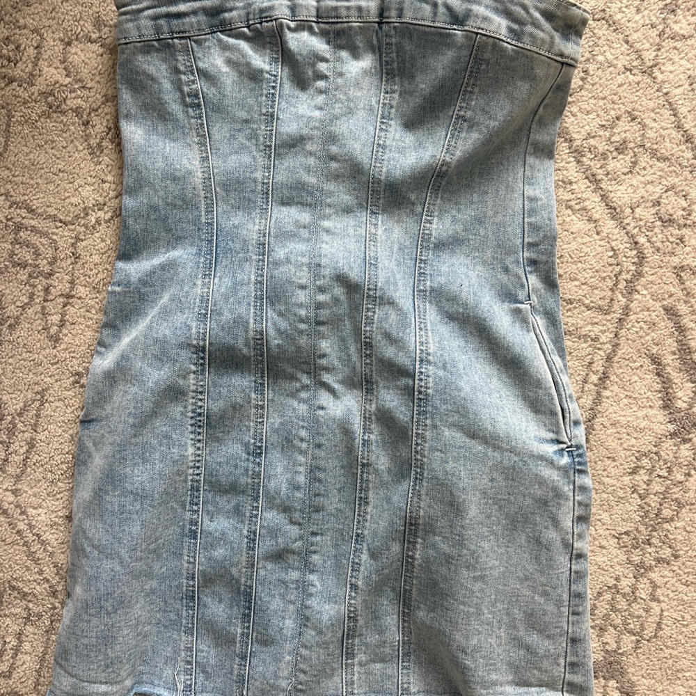 Mini denim dress